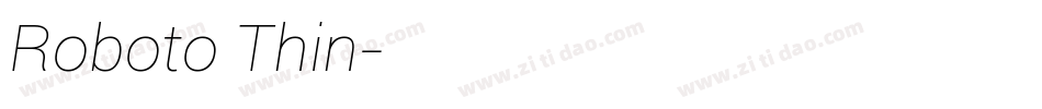 Roboto Thin字体转换
